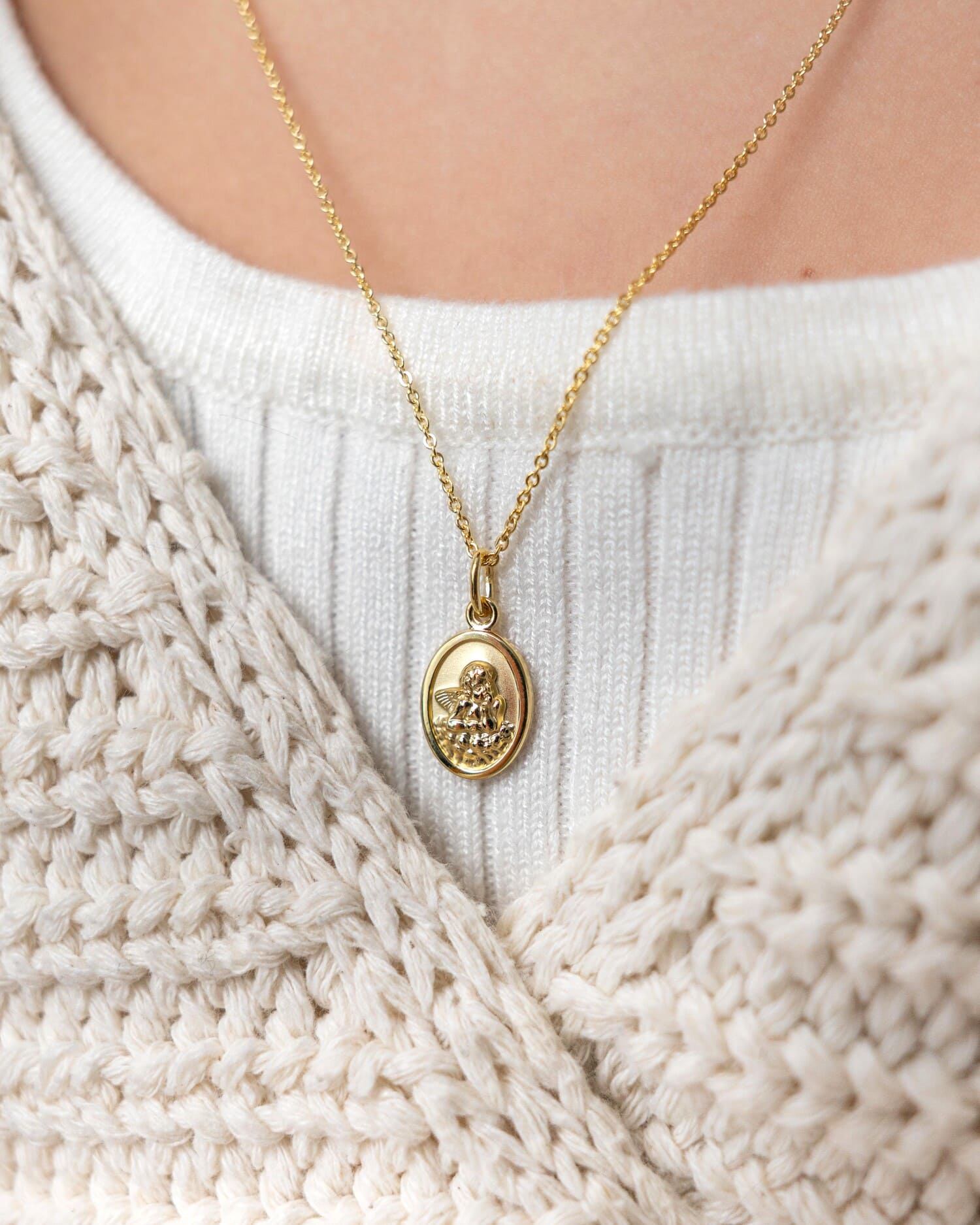 Engraved plates, pendants, necklaces, guardian angels