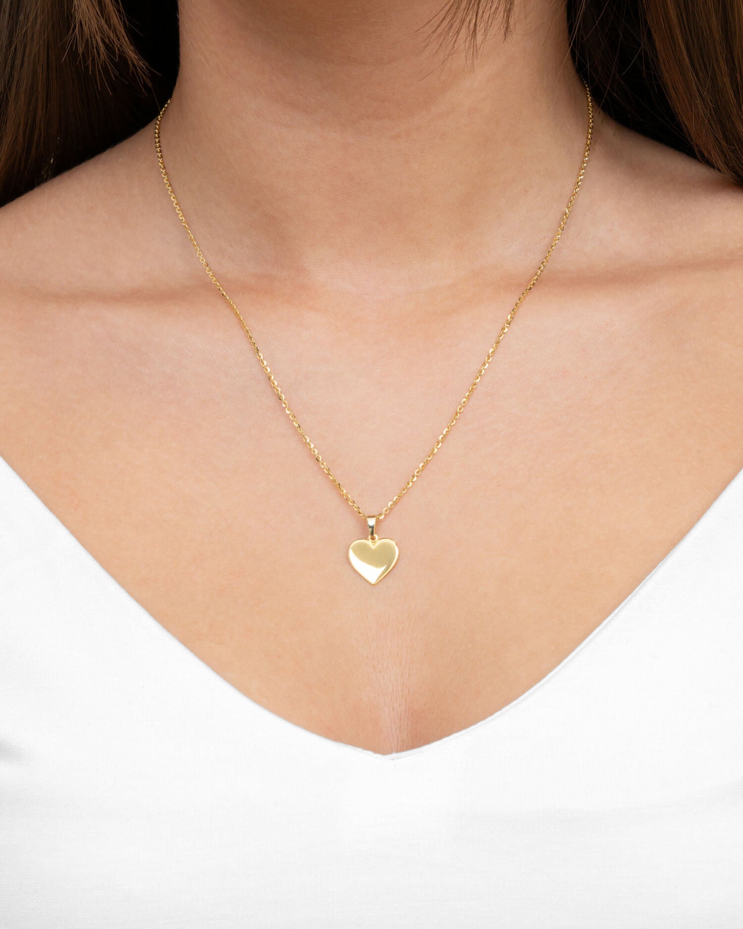 Heart necklace engraving plate pendant 12mm