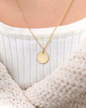 Children's Symbol Engraving Plate Necklace Pendant Round 12mm