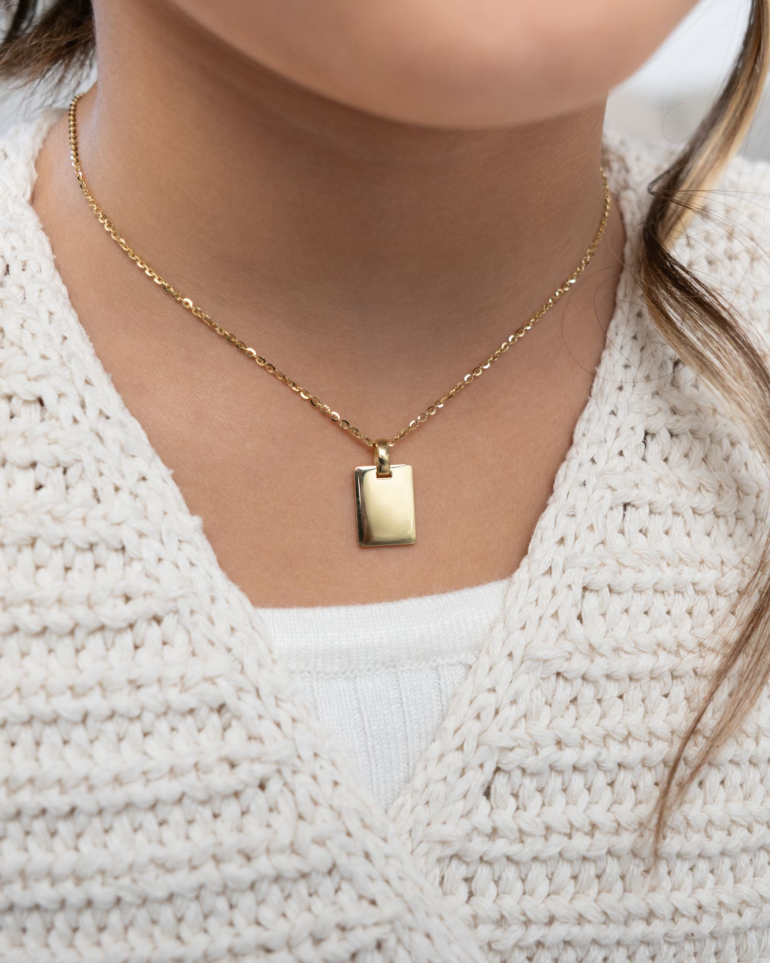 Sternzeichen Gravurplatten Halskette Anhänger Eckig