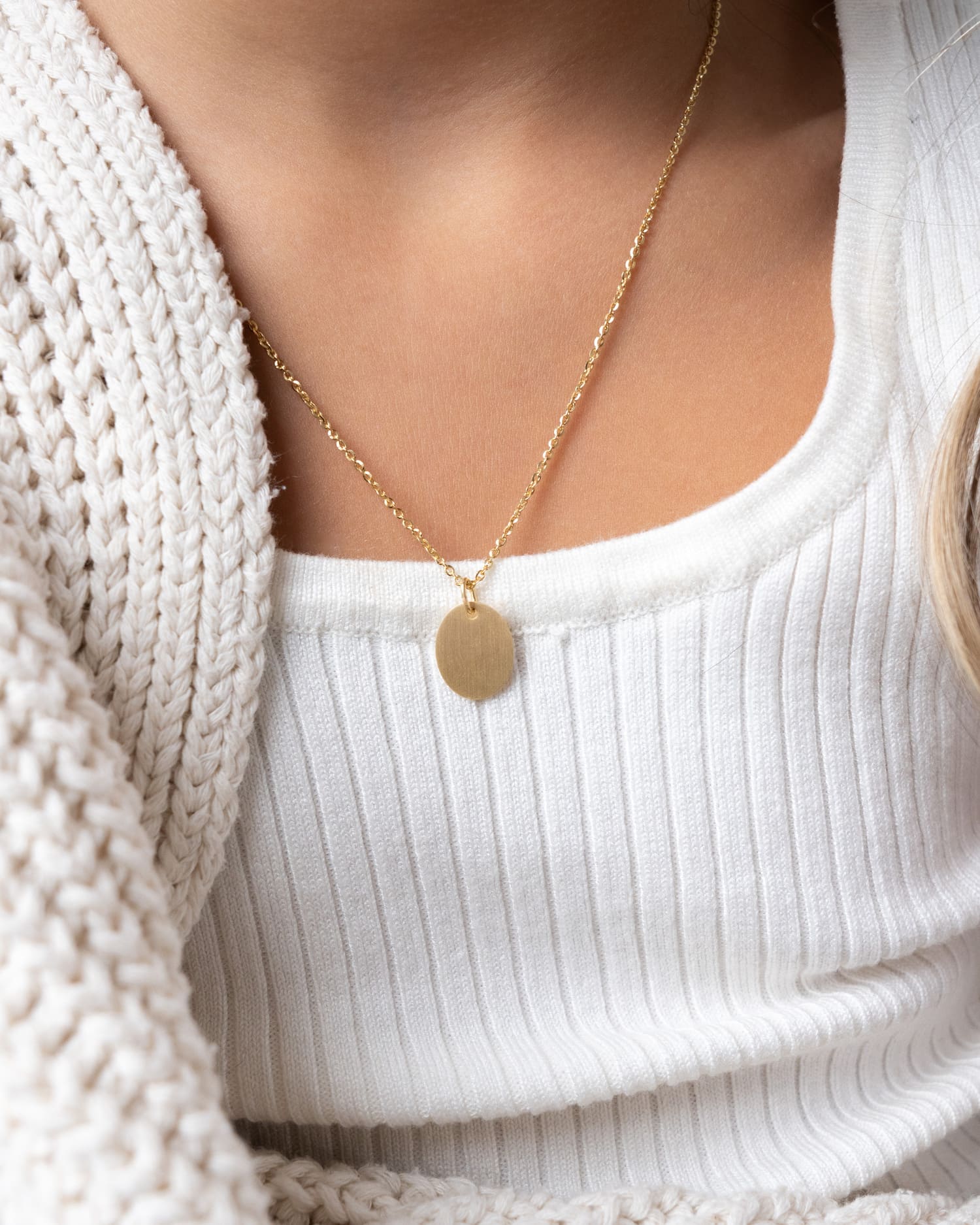 Sternzeichen Gravurplatten Halskette Anhänger Oval