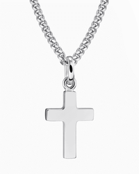 Cross pendant necklaces for men - 925 silver rhodium-plated
