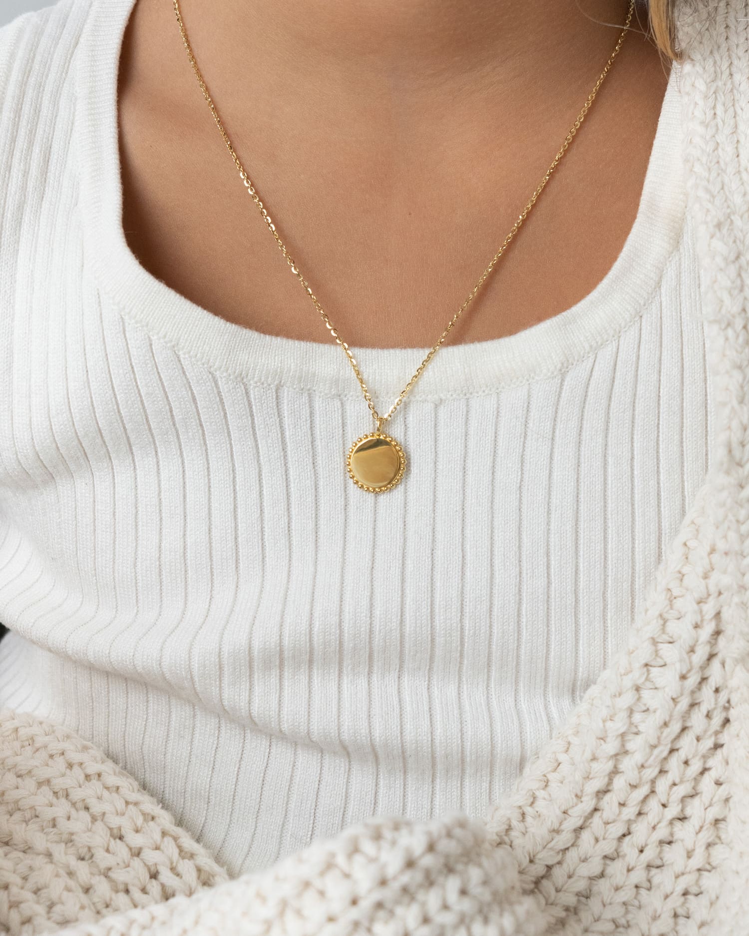 Sternzeichen Gravurplatten Halskette Anhänger Rund 14mm