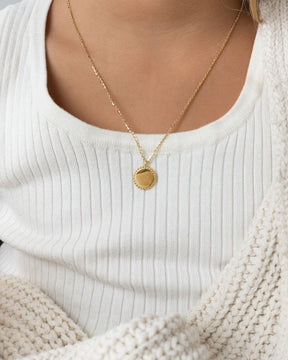 Custom-designed engraved plates for necklaces and pendants, round, 14mm