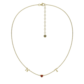 Birthstone Letter Initial Necklace