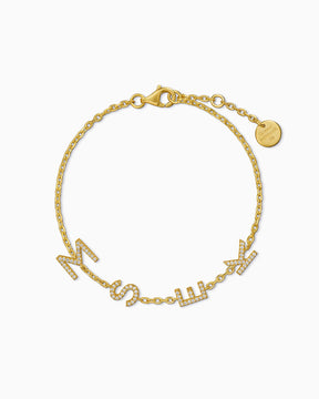 Buchstaben Armband Zirkonia