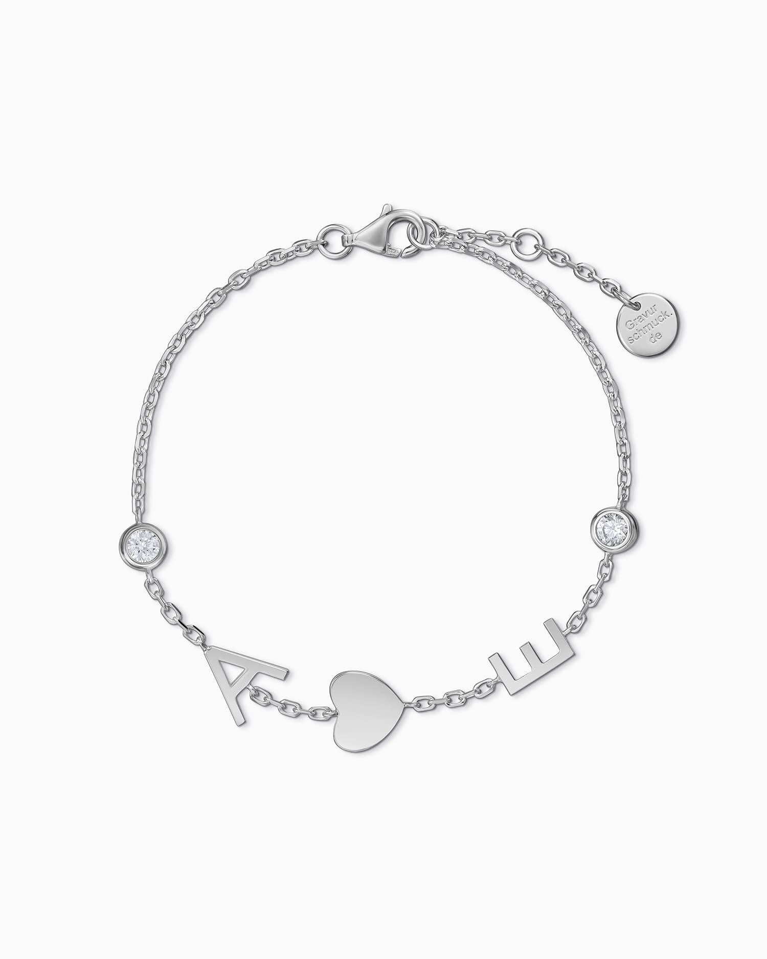 Letter Bracelet with Charms