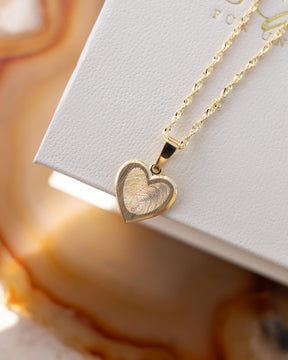 Fingerprint heart necklace engraving plate pendant 12mm