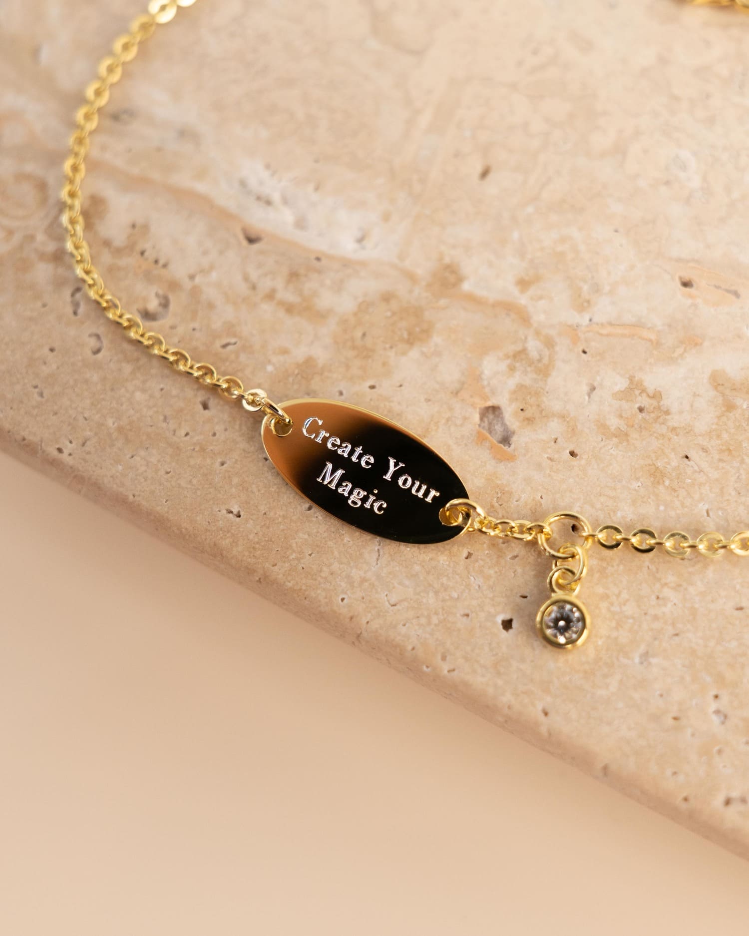 Engraving bracelet engraving plate oval zirconia
