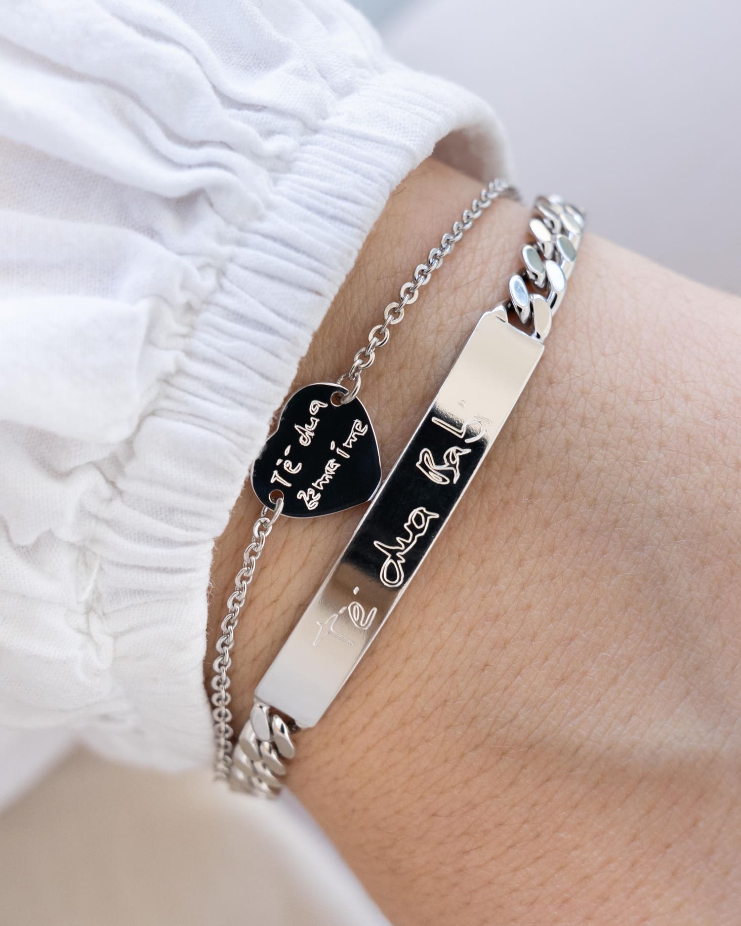 Graveerarmband Graveerplaatje Pantser ID-armband
