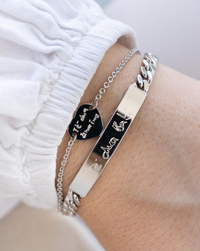 Graveerarmband Graveerplaatje Pantser ID-armband