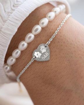 Gravurarmband Gravurplatte Herz