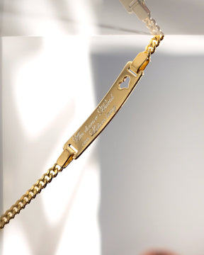 Engraving bracelet engraving plate heart