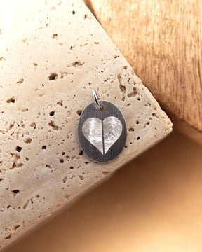 Engraved Plate Necklace Pendant Oval