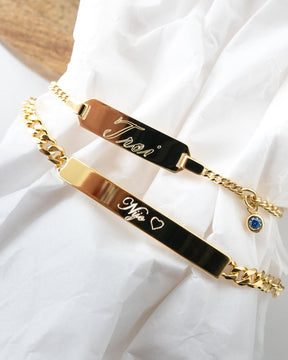 Engraving bracelet engraving plate zirconia blue