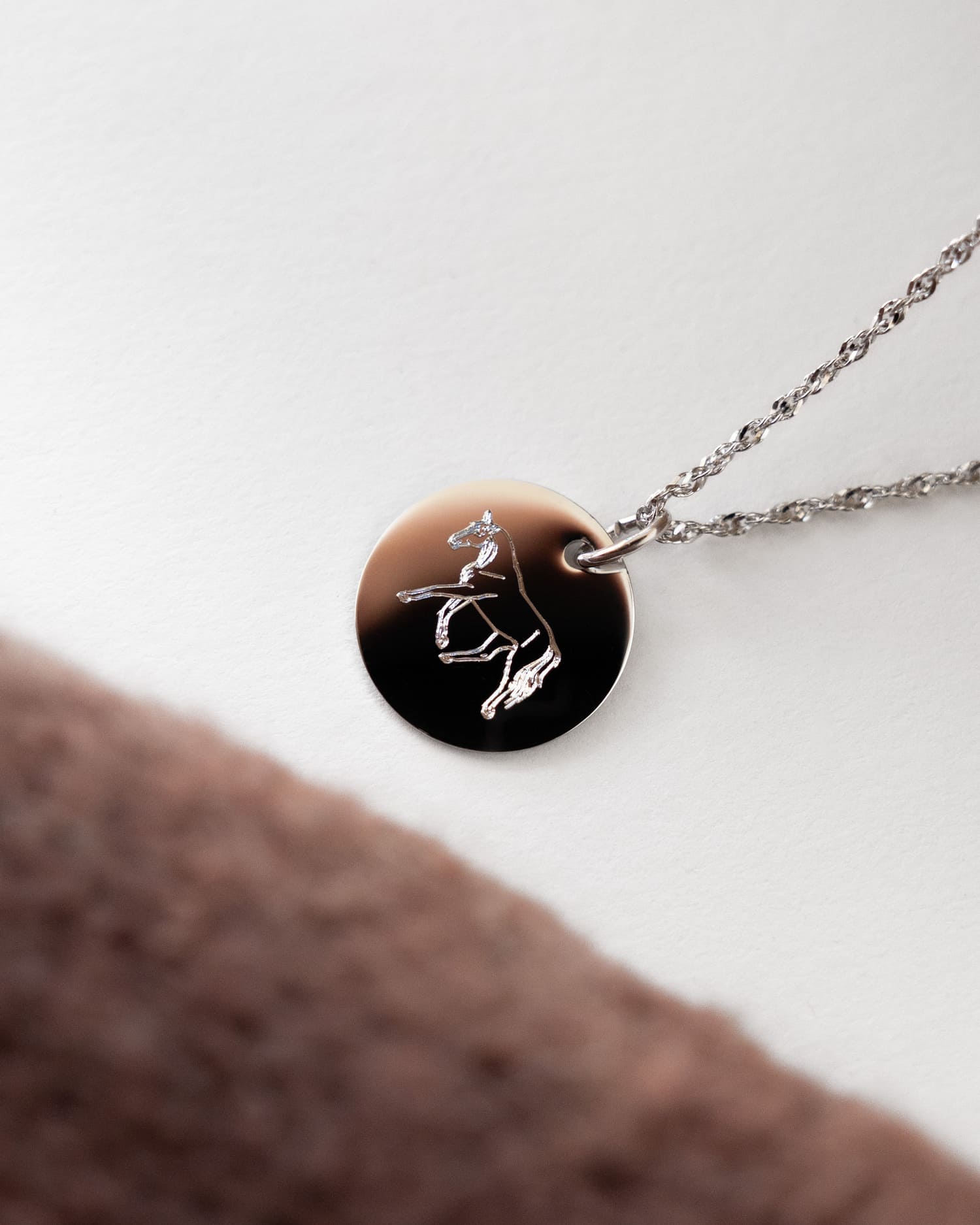 Image/Graphic Uploaded Engraving Plates Necklace Pendant Round 12mm