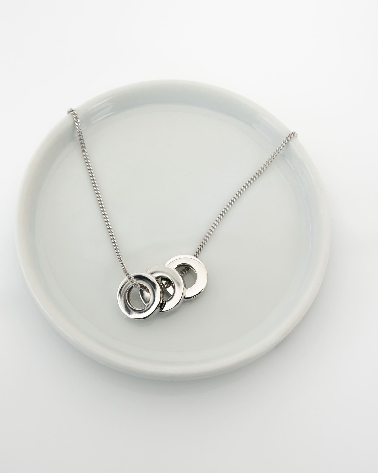 Ring Halskette Gravurplatte Anhänger