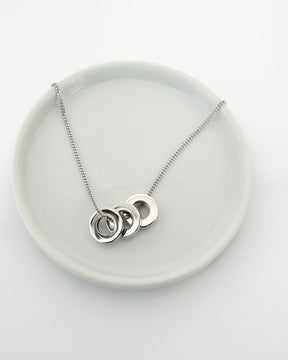 Ring Halskette Gravurplatte Anhänger