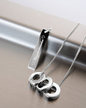 Ring Halskette Gravurplatte Anhänger