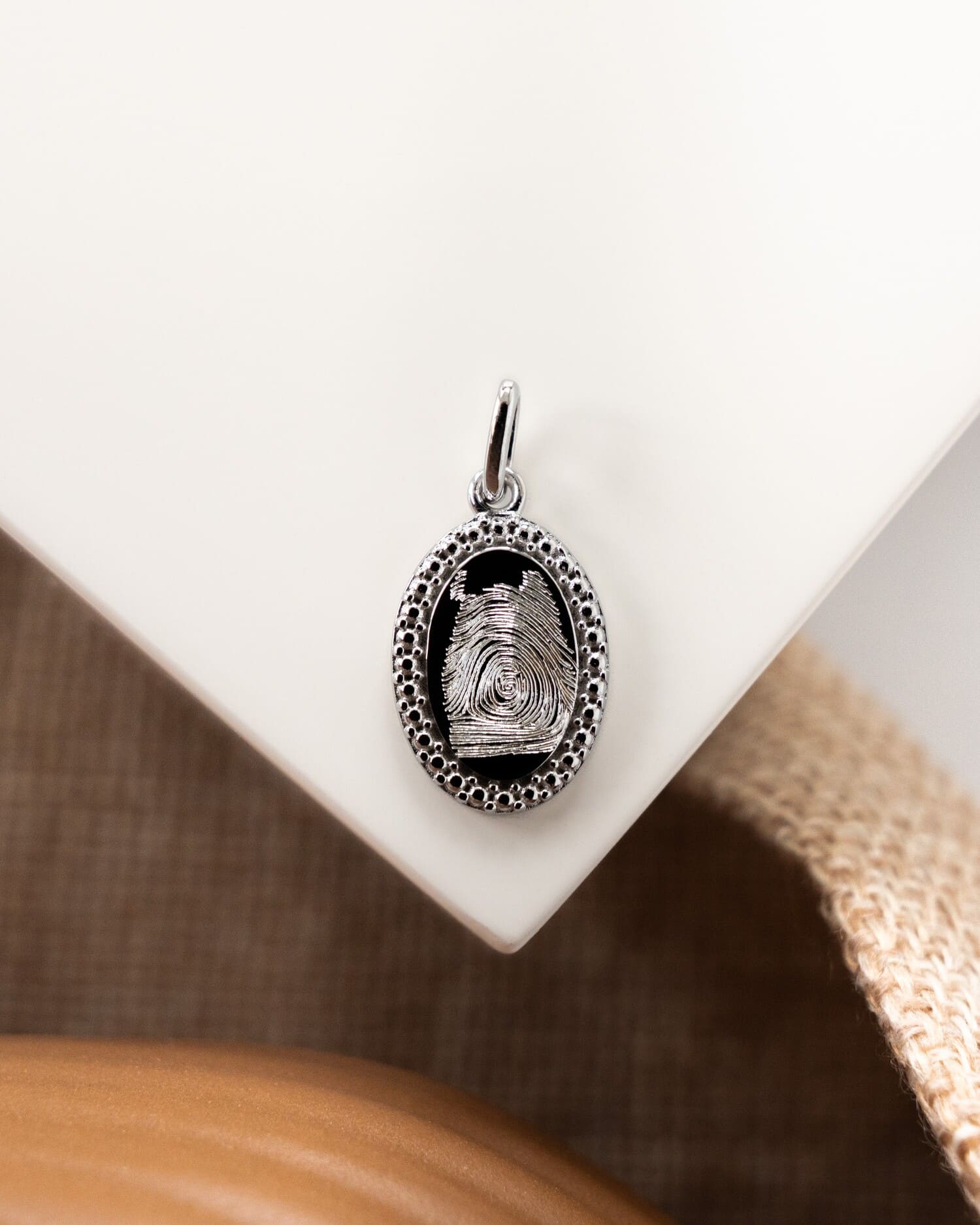 Gegraveerde plaat ketting hanger ovaal