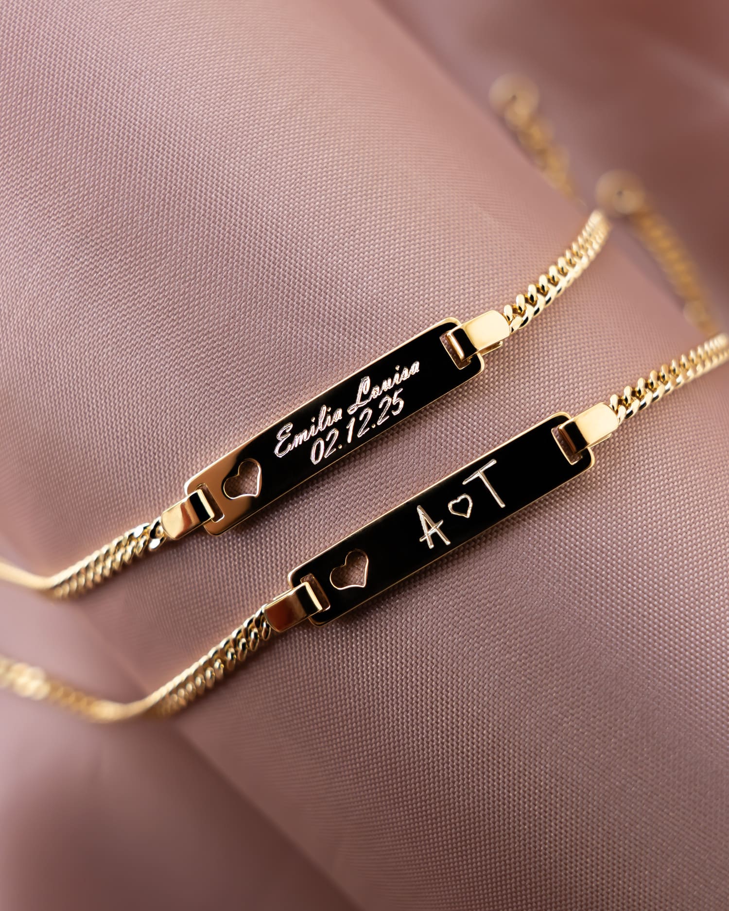 Engraving bracelet engraving plate heart