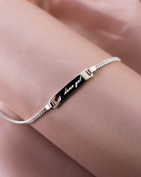 Engraved bracelet, engraving plate, heart