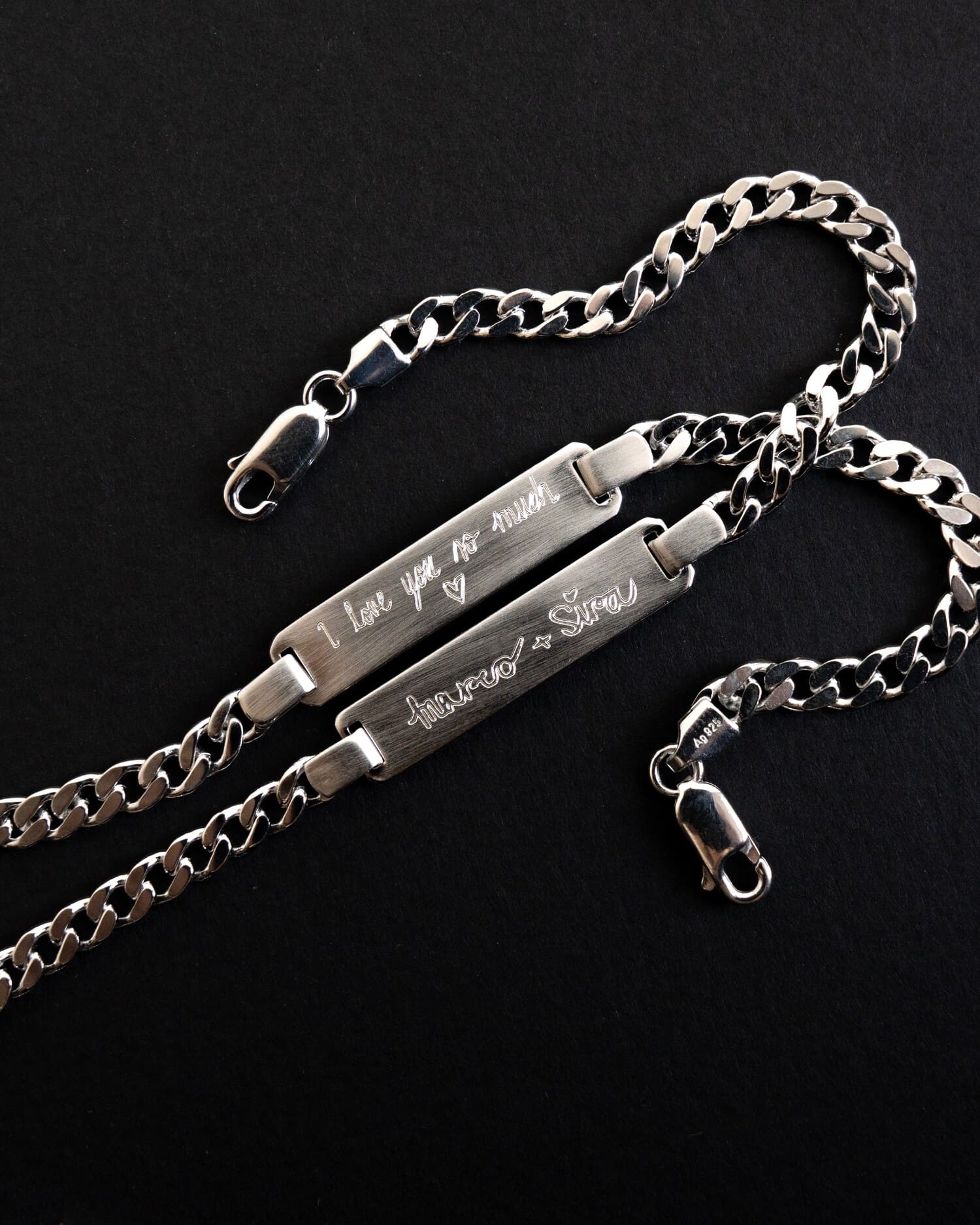 Gegraveerde armband, graveerplaatje, tank ID armband, matte afwerking