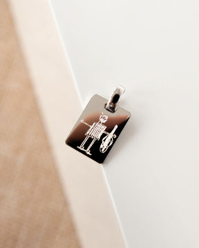 Image/Graphic Uploaded Engraving Plates Necklace Pendant Square