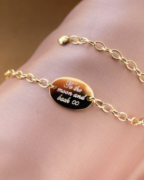 Gravurarmband Gravurplatte Oval