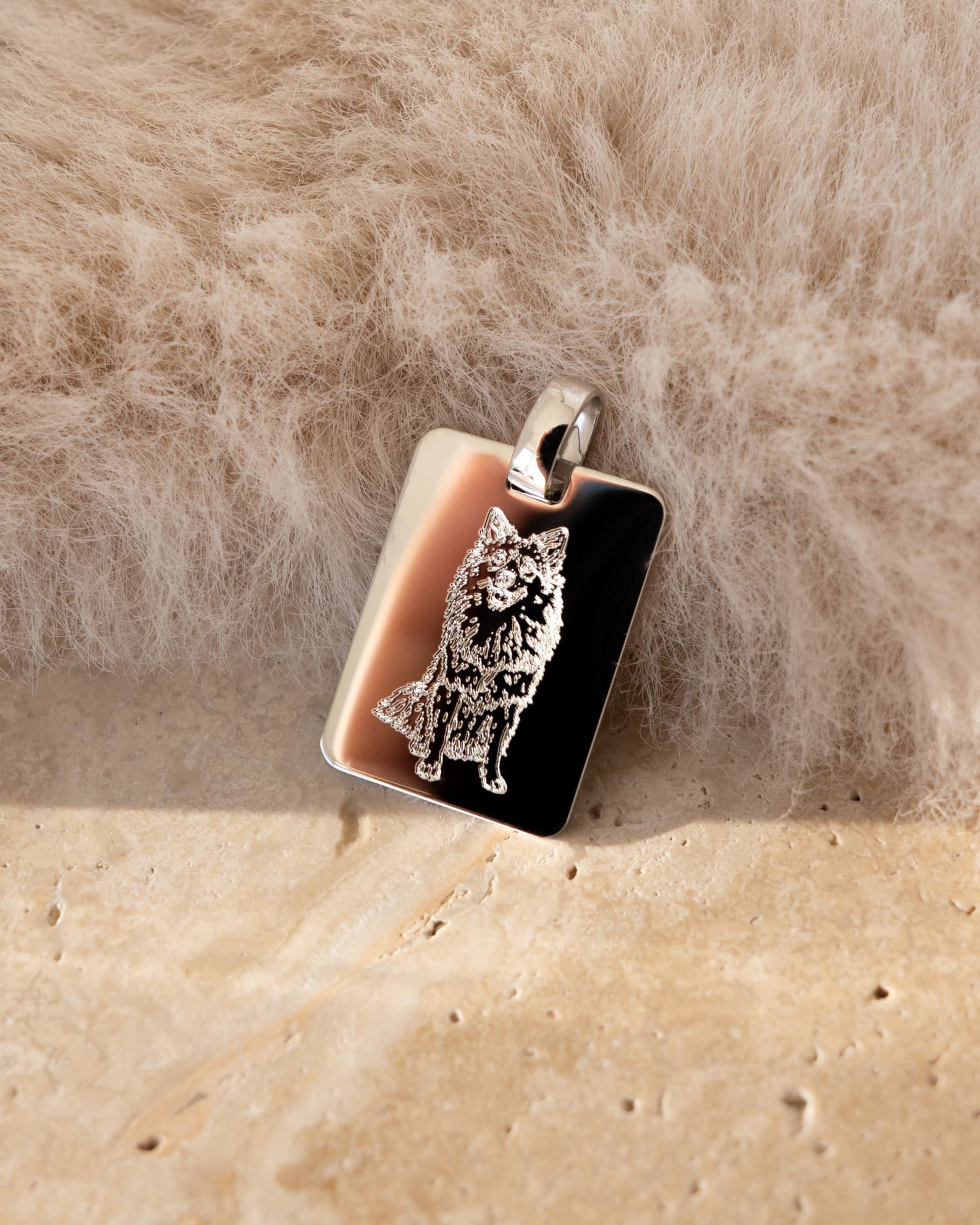 Image/graphic upload engraving plate necklace pendant rectangle