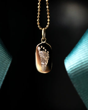 Gravurplatten Halskette Anhänger Oval