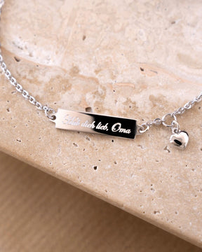 Engraved bracelet, engraving plate, heart