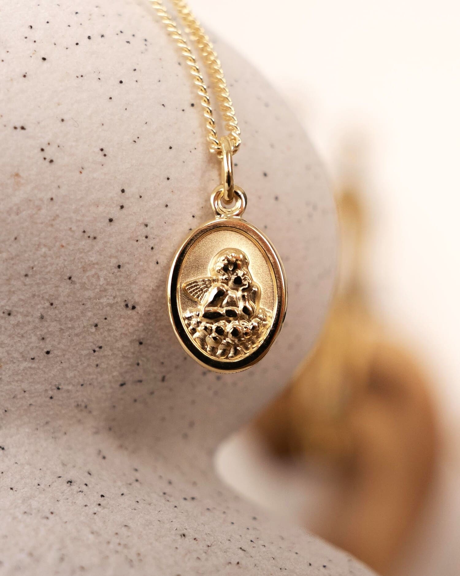 Gravurplatten Anhänger Halskette Schutzengel