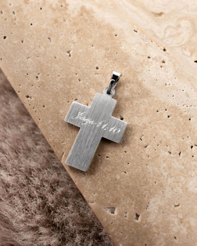 Cross Necklace Engraving Plate Pendant Sueno