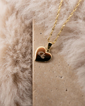 Heart necklace engraving plate pendant 10mm