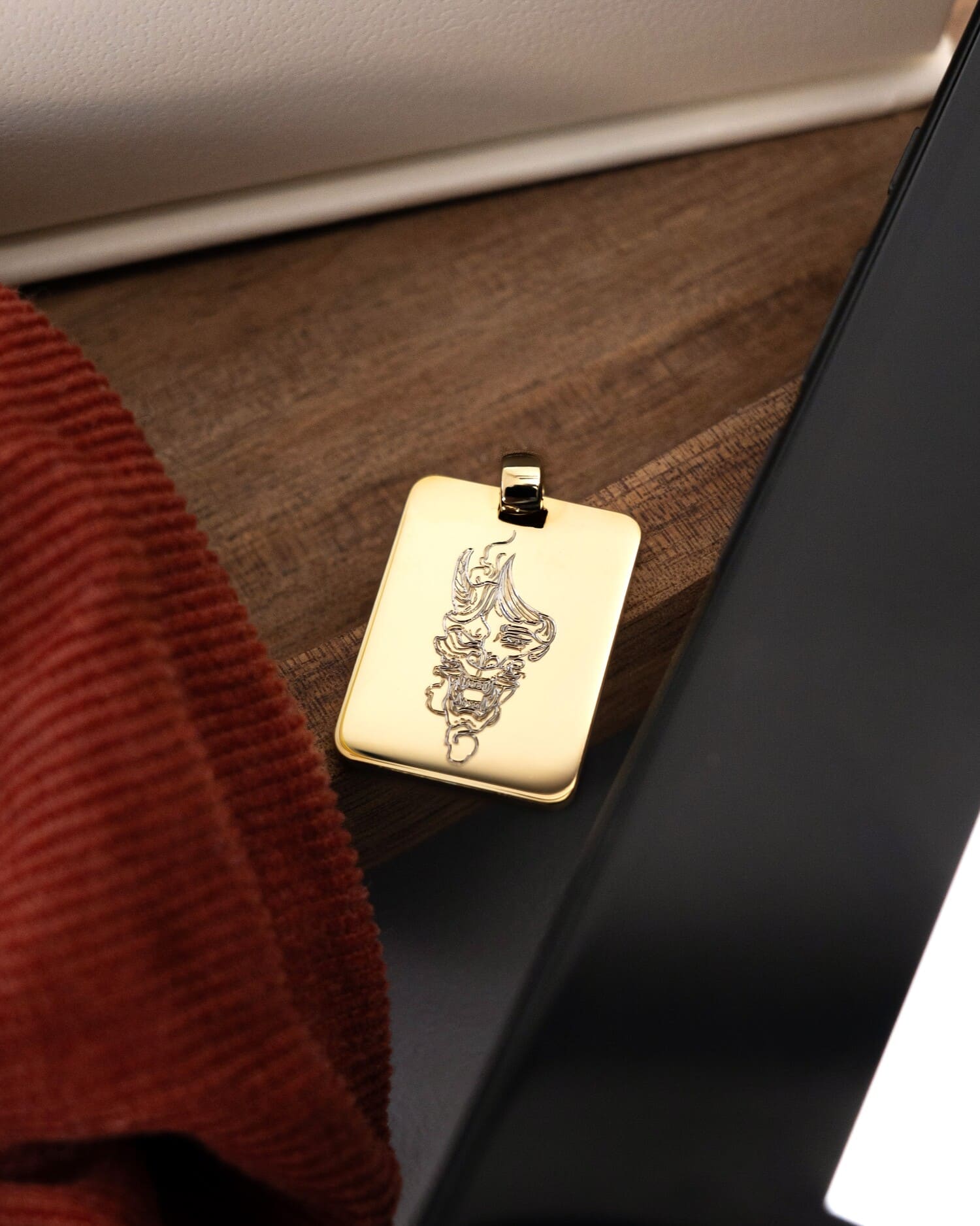 Bild/Grafik Upload Gravurplatten Halskette Anhänger Rechteck