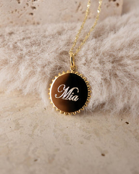 Sun necklace engraving plate pendant