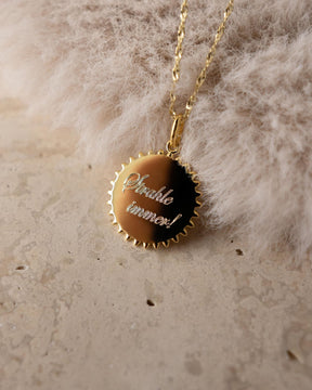 Sun necklace engraving plate pendant