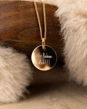Engraving plates necklace pendant cubic zirconia round
