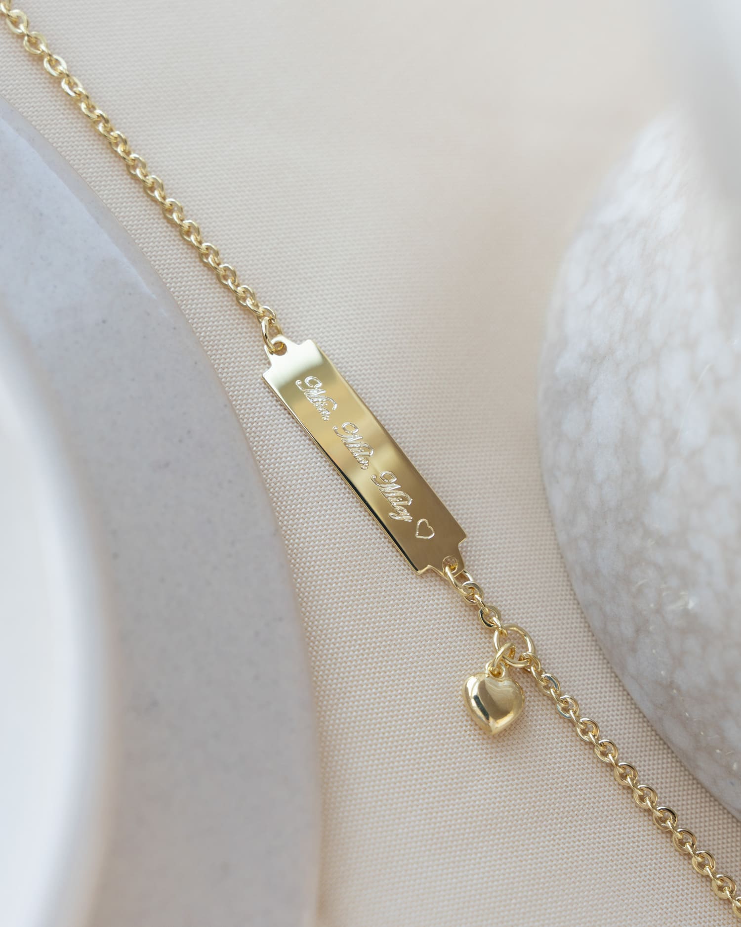 Gravurarmband Gravurplatte Herz