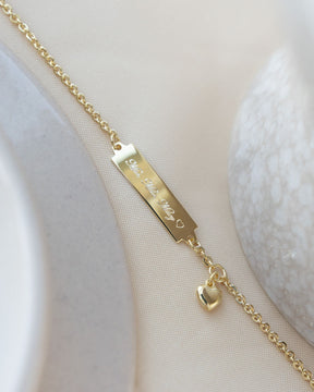 Gravurarmband Gravurplatte Herz