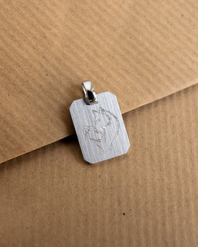 Image/Graphic Uploaded Engraving Plates Necklace Pendant Square
