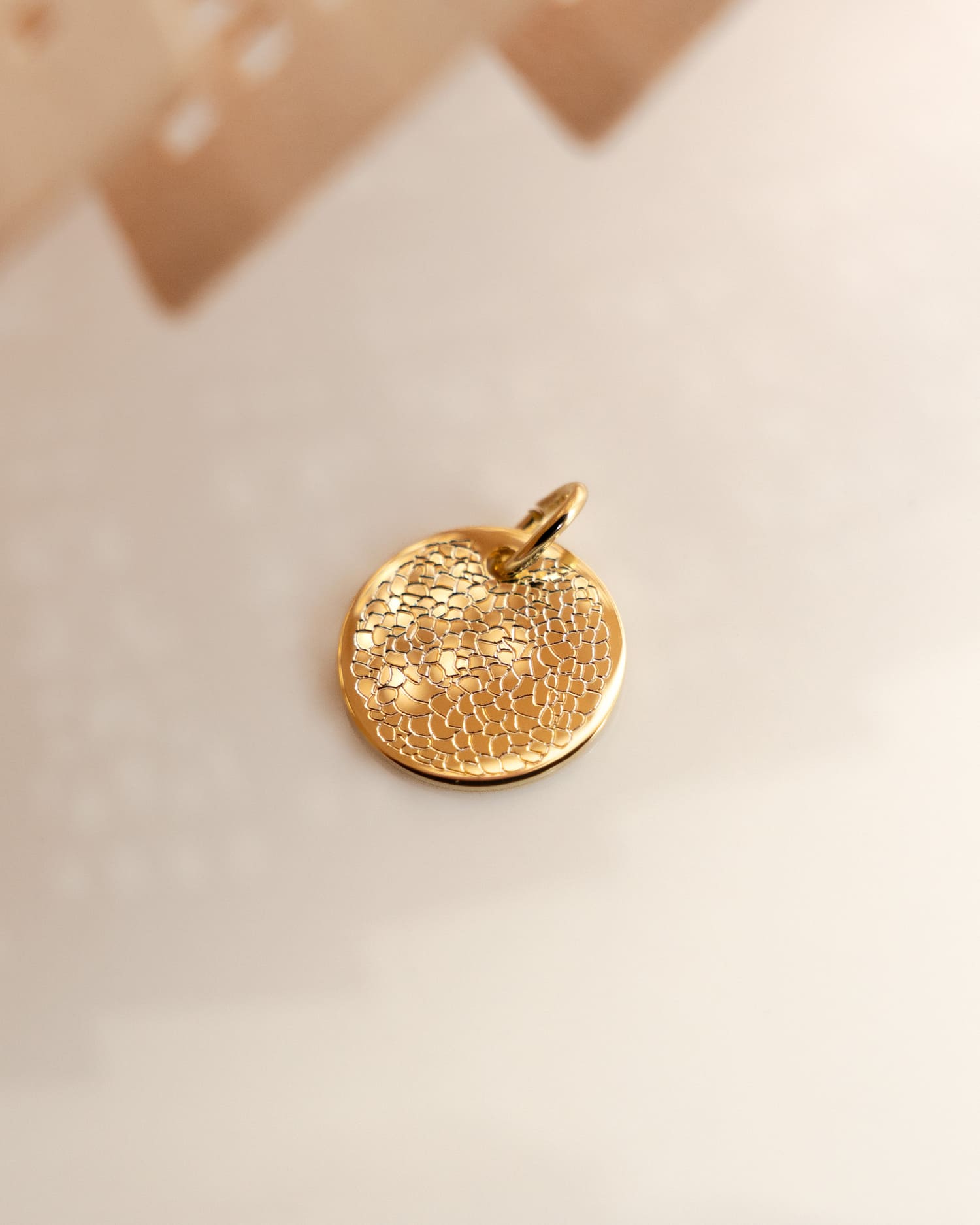 Noseprint Engraving Plate Necklace Pendant Round 12mm