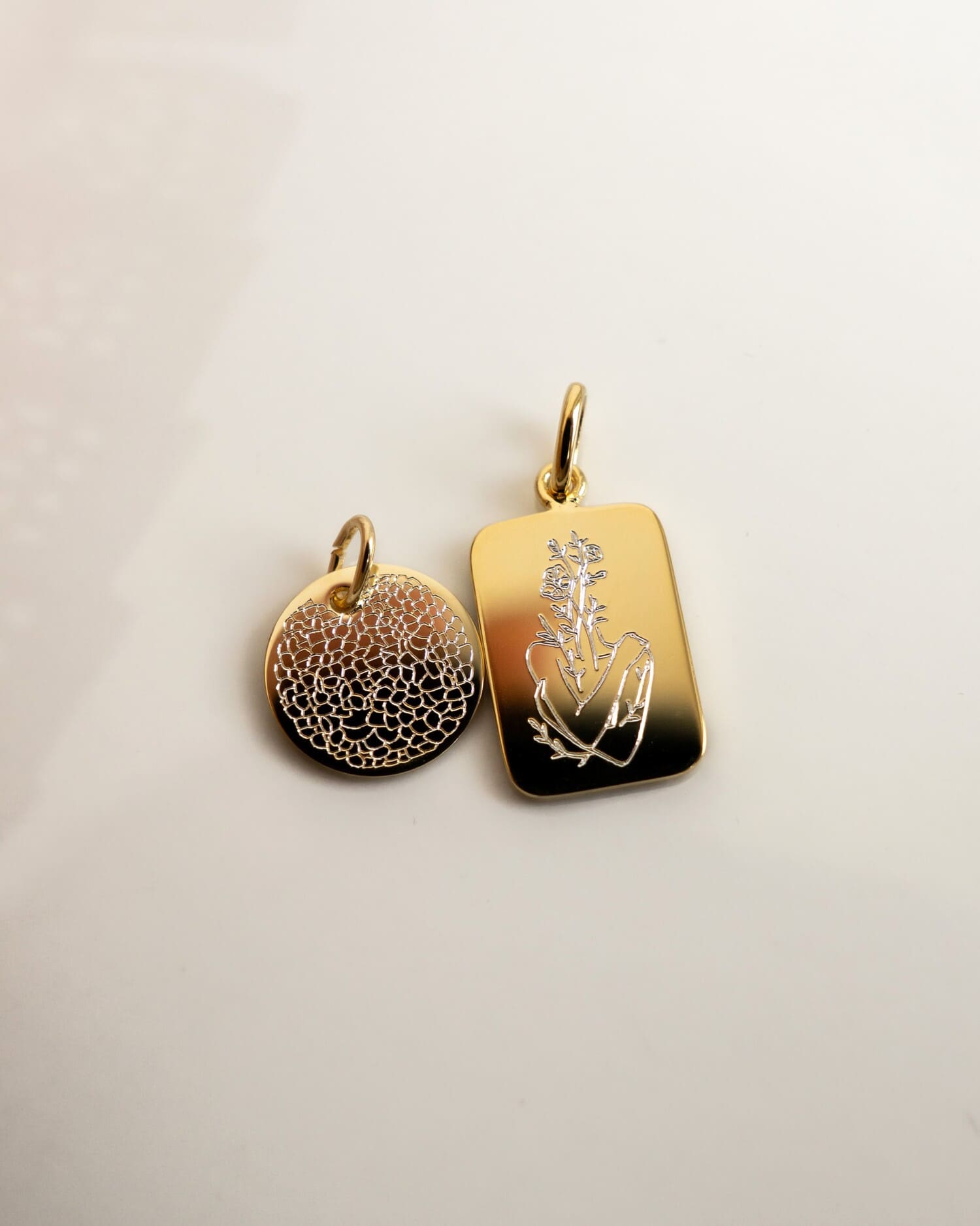 Image/Graphic Uploaded Engraving Plates Necklace Pendant Square