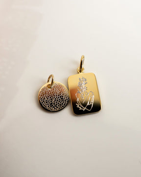 Image/Graphic Uploaded Engraving Plates Necklace Pendant Square
