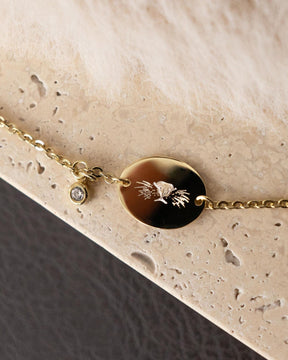 Image/graphic upload engraving bracelet engraving plate oval zirconia