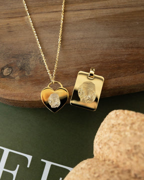 Heart Necklace Engraving Plate Pendant