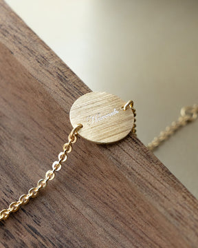 Gravurarmband Gravurplatte Rund