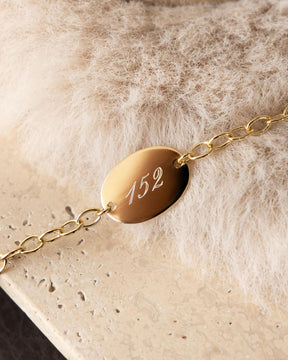 Graveerarmband graveerplaat ovaal