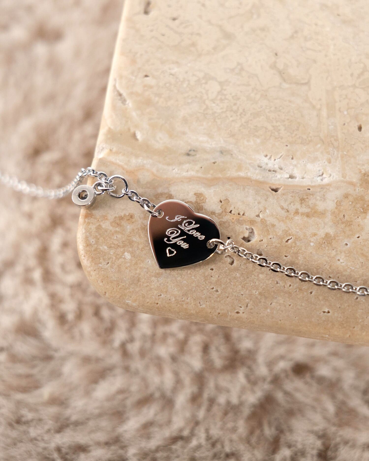 Engraving bracelet engraving plate heart zirconia